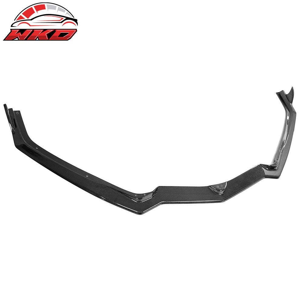Fits 20-25 Corvette C8 Stingray/Z51 Carbon Fiber Front Bumper Lip Splitter 2PC