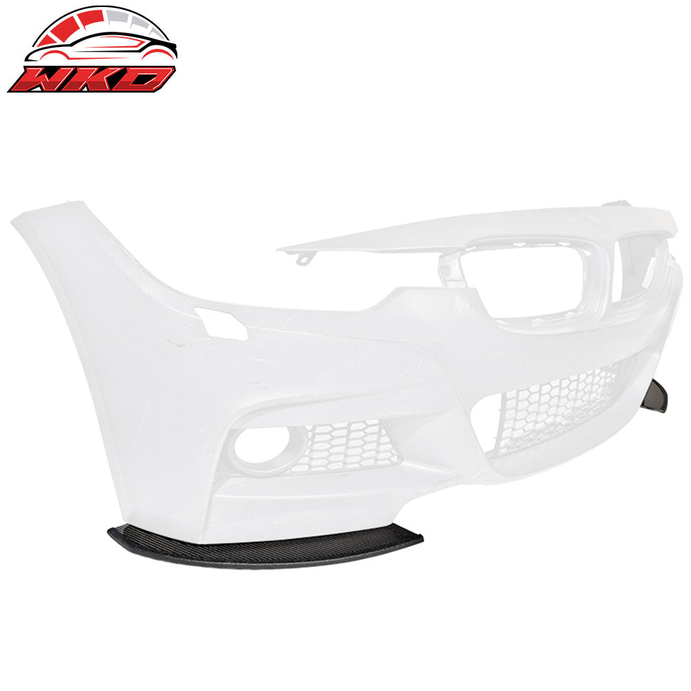 Fits 11-16 BMW F10 5 Series M Sport VR-S Style Carbon Fiber CF Front Bumper Lip