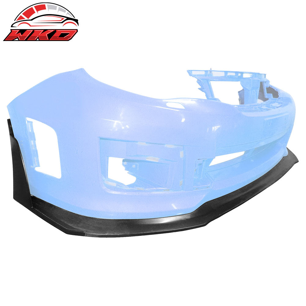 Fits 11-14 Subaru WRX STI Front Bumper Lip + Front Winglets IKON V6 Style PU