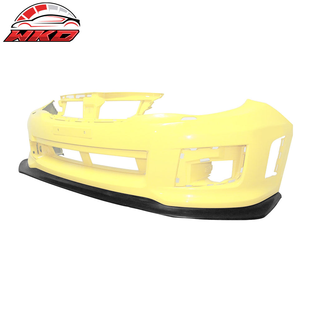 Fits 11-14 Subaru WRX STI Front Bumper Lip + Front Winglets IKON V6 Style PU