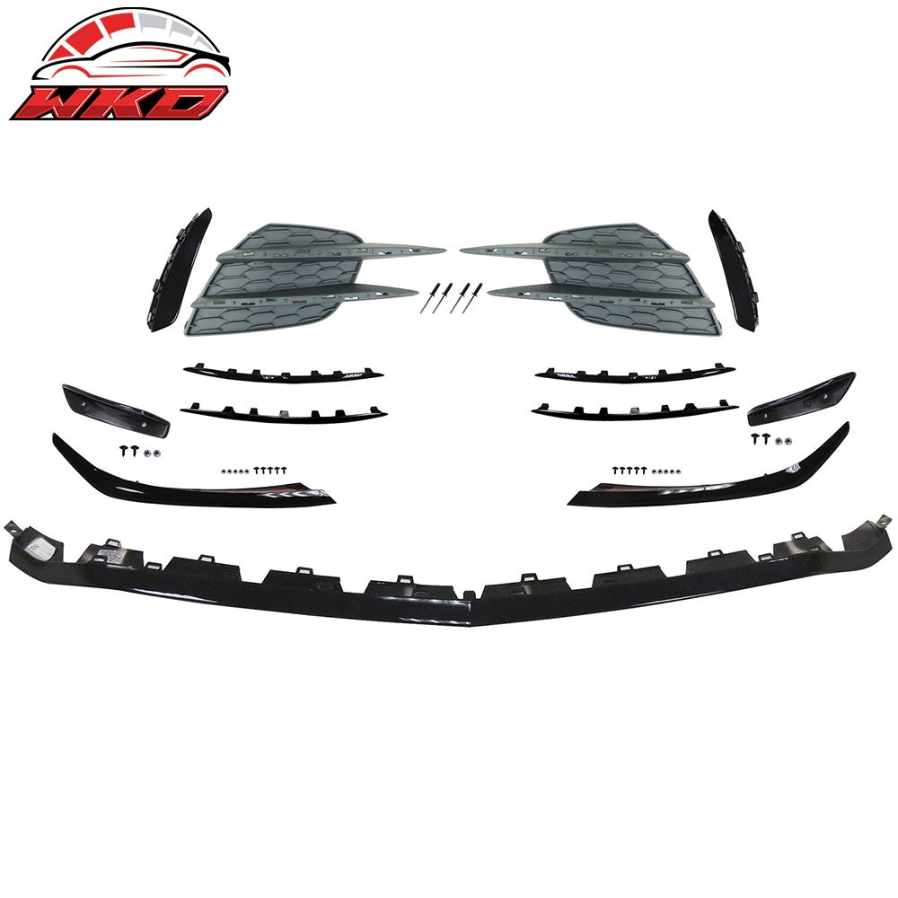 20-22 Benz W177 A35 AMG Style Front Bumper Lip W/Grille Gloss Moulding PP | Wholesale