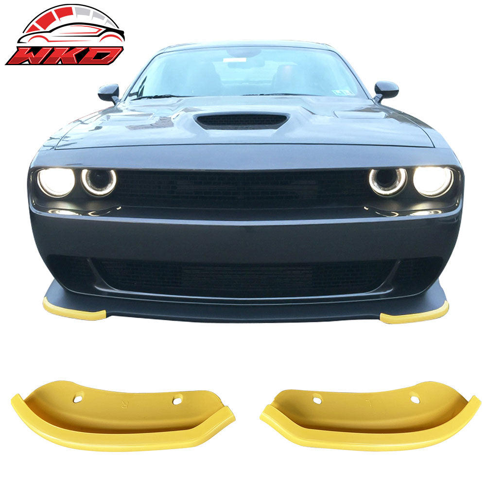 Fits 15-23 Dodge Challenger SRT Scat Pack 2PCS Front Bumper Lip Protector
