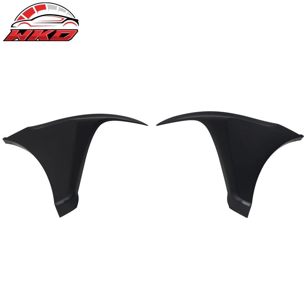 Fits 16-18 Honda Civic Coupe Sedan IKON GT Style Front Bumper Lip +  Side Caps