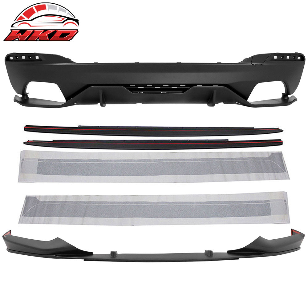 Fit 17-20 BMW 5 Series G30 MP Style Front Bumper Lip & Side Sill & Rear Diffuser | Wholesale