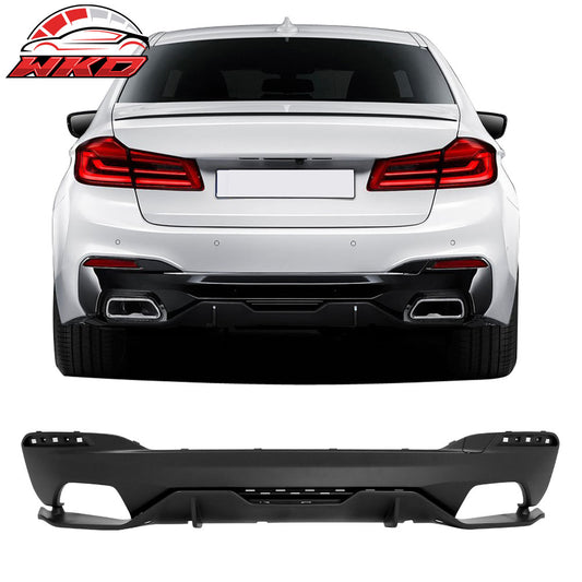 Fit 17-20 BMW 5 Series G30 MP Style Front Bumper Lip & Side Sill & Rear Diffuser