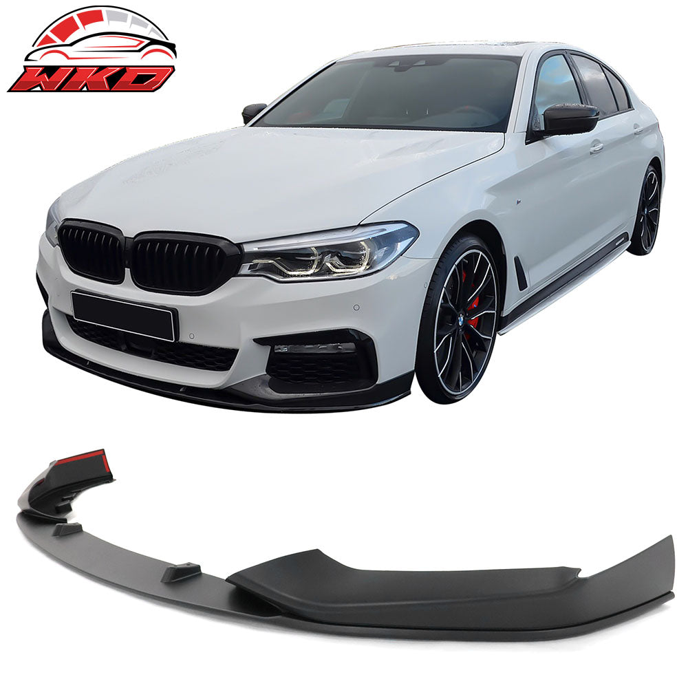 Fit 17-20 BMW 5 Series G30 MP Style Front Bumper Lip & Side Sill & Rear Diffuser