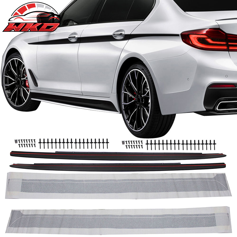 Fit 17-20 BMW 5 Series G30 MP Style Front Bumper Lip & Side Sill & Rear Diffuser