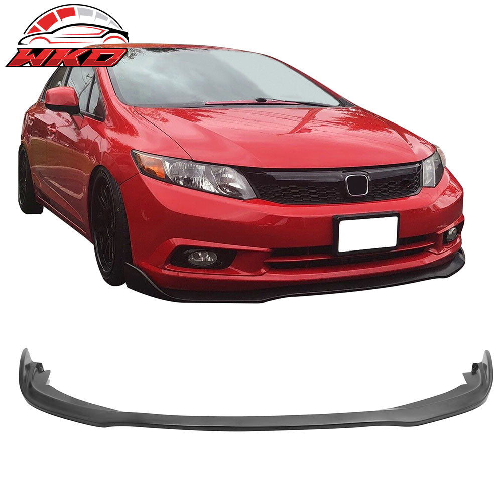 Fits 12 Only Honda Civic Sedan CS2 Style Front Bumper Lip Splitter