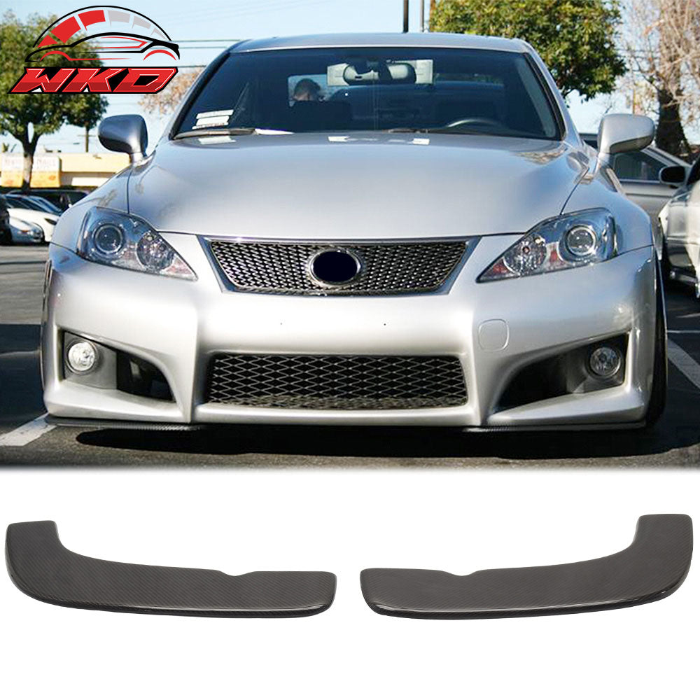 Universal Front Bumper Lip Splitter 2 Piece Set Carbon Fiber