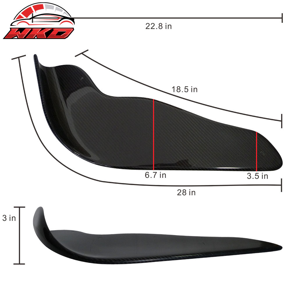 Universal Carbon Fiber Winglet Type 2 Front Bumper Lip Splitter