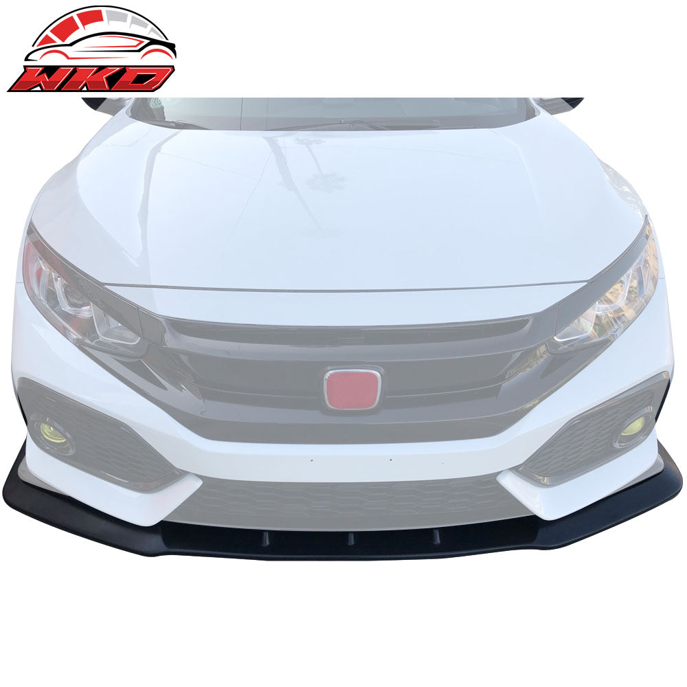 Fits 17-21 Honda Civic Sport Hatchback V3 Style 1PC Front Bumper Lip Spoiler PU