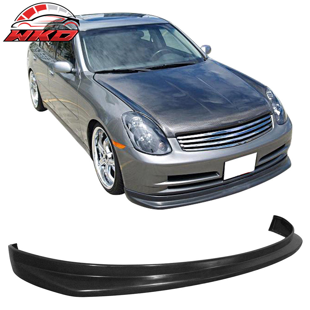 Fits 03-04 Infiniti G35 Sedan 4Dr NIS Front Bumper Lip Spoiler - PU