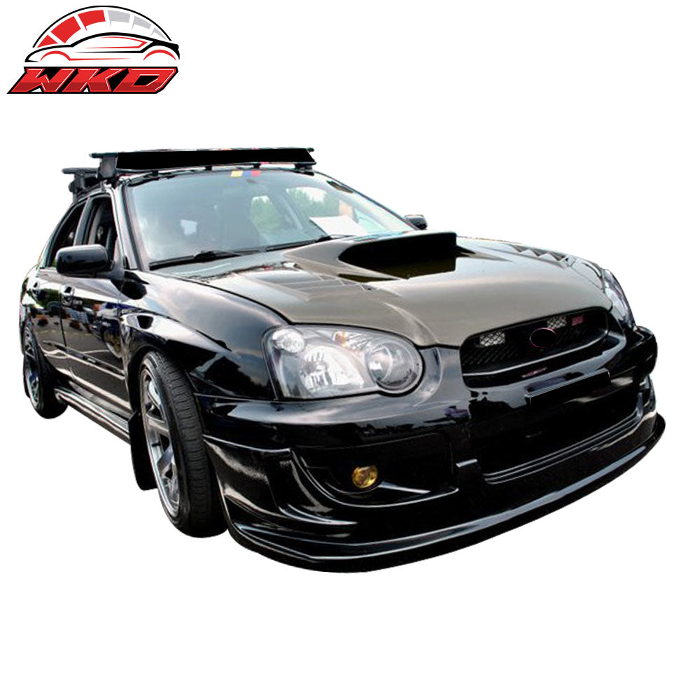 Fits 04-05 Subaru Impreza WRX DS Style Front Bumper Lip Spoiler Unpainted PU