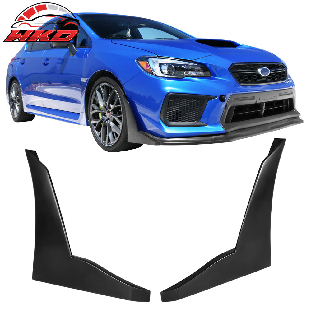Fits 15-21 Subaru WRX STI CS Style Front Bumper Lip Spoiler Splitter Winglet PU