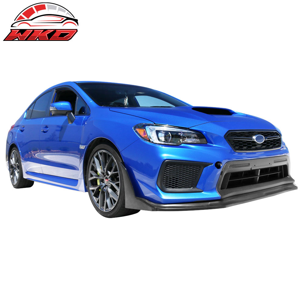 Fits 15-21 Subaru WRX STI CS Style Front Bumper Lip Spoiler Splitter Winglet PU