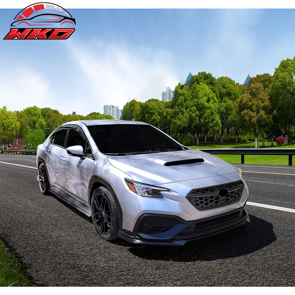 Fits 22-25 Subaru WRX STI Style Front Bumper Lip Spoiler Splitter Unpainted PP