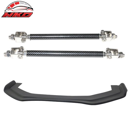 Universal RB Style Front Bumper Lip Spoiler Splitter 2x Carbon Fiber Strut Rods | Wholesale