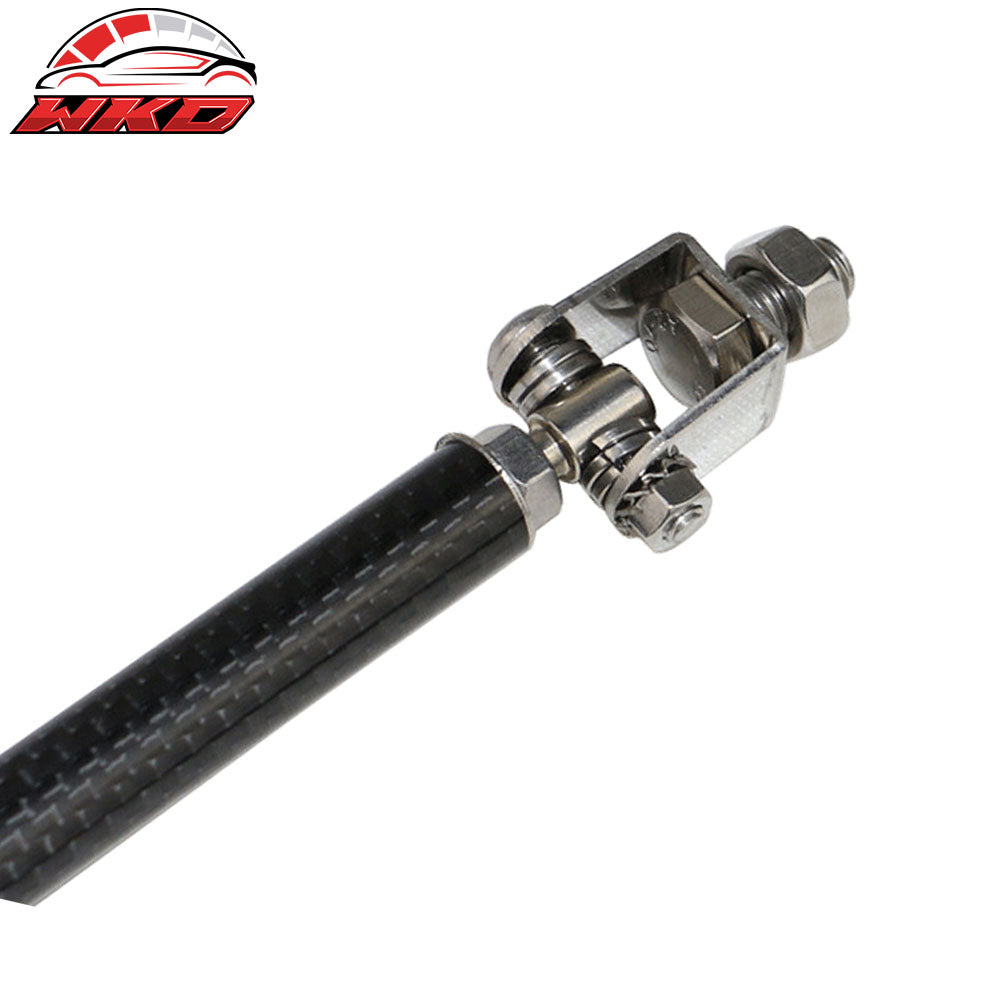 Universal RB Style Front Bumper Lip Spoiler Splitter 2x Carbon Fiber Strut Rods