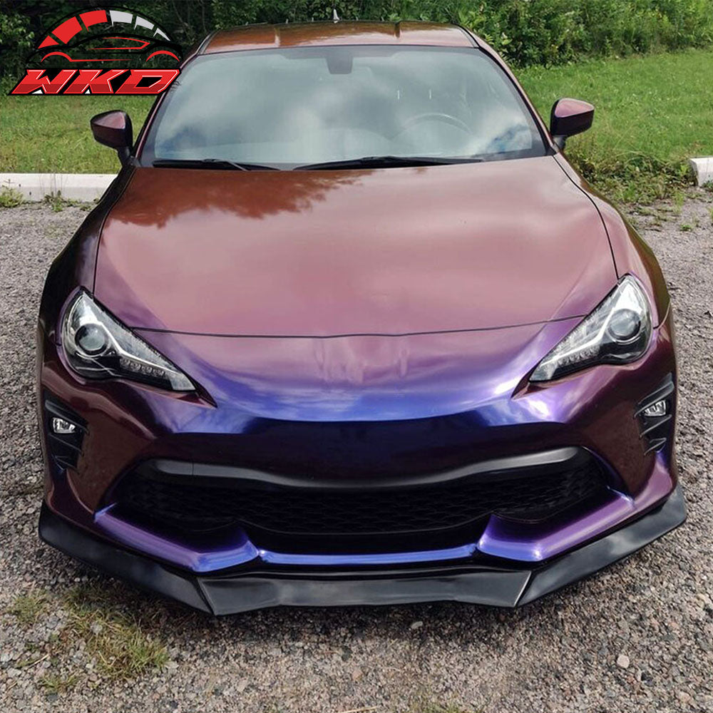 Fits 17-20 Toyota 86 GTS Style PU Front Bumper Lip Bottom Spoiler Unpainted