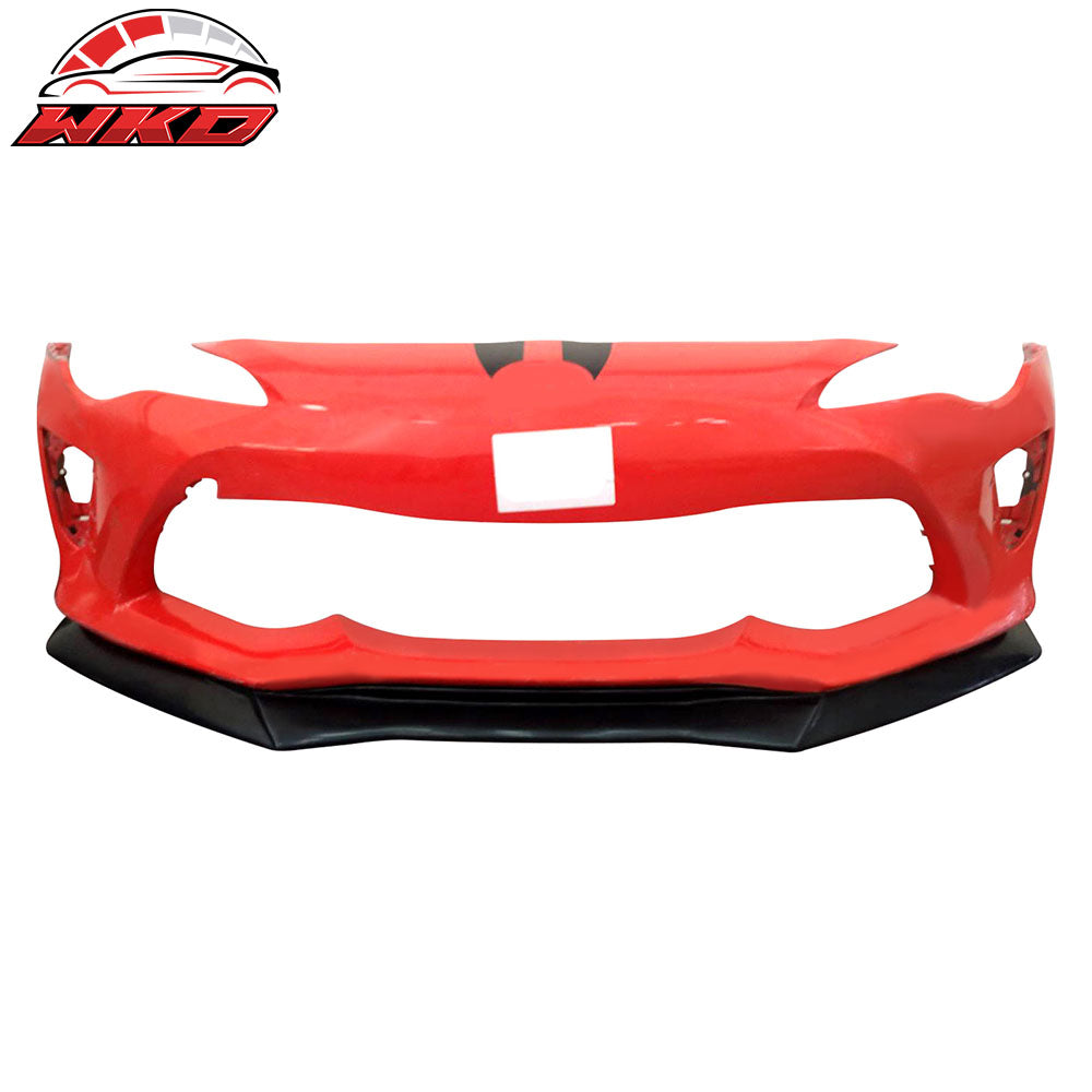 Fits 17-20 Toyota 86 GTS Style PU Front Bumper Lip Bottom Spoiler Unpainted