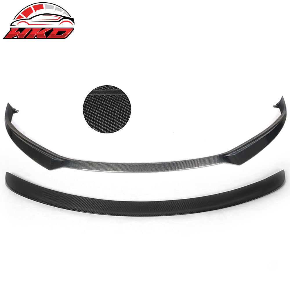 Fit 17-20 Tesla Model S IKON Style Front Bumper Lip + Trunk Spoiler Carbon Fiber | Wholesale