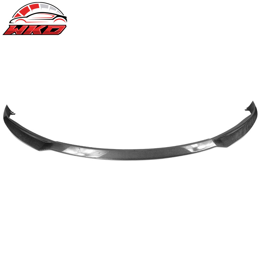 Fits 12-16 Tesla Model S Front Bumper Lip & OE Style Trunk Spoiler Carbon Fiber