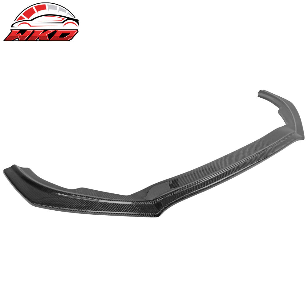 Fits 18-20 Ford Focus Hatchback V Style Front Bumper Lip - Real Carbon Fiber