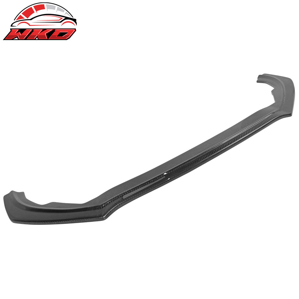 Fits 18-20 Ford Focus Hatchback V Style Front Bumper Lip - Real Carbon Fiber