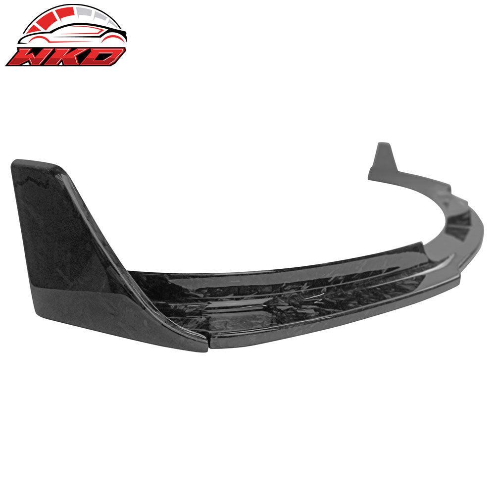 Fits 17-23 Tesla Model 3 V Style Front Bumper Lip 3PC - Forged Carbon Fiber