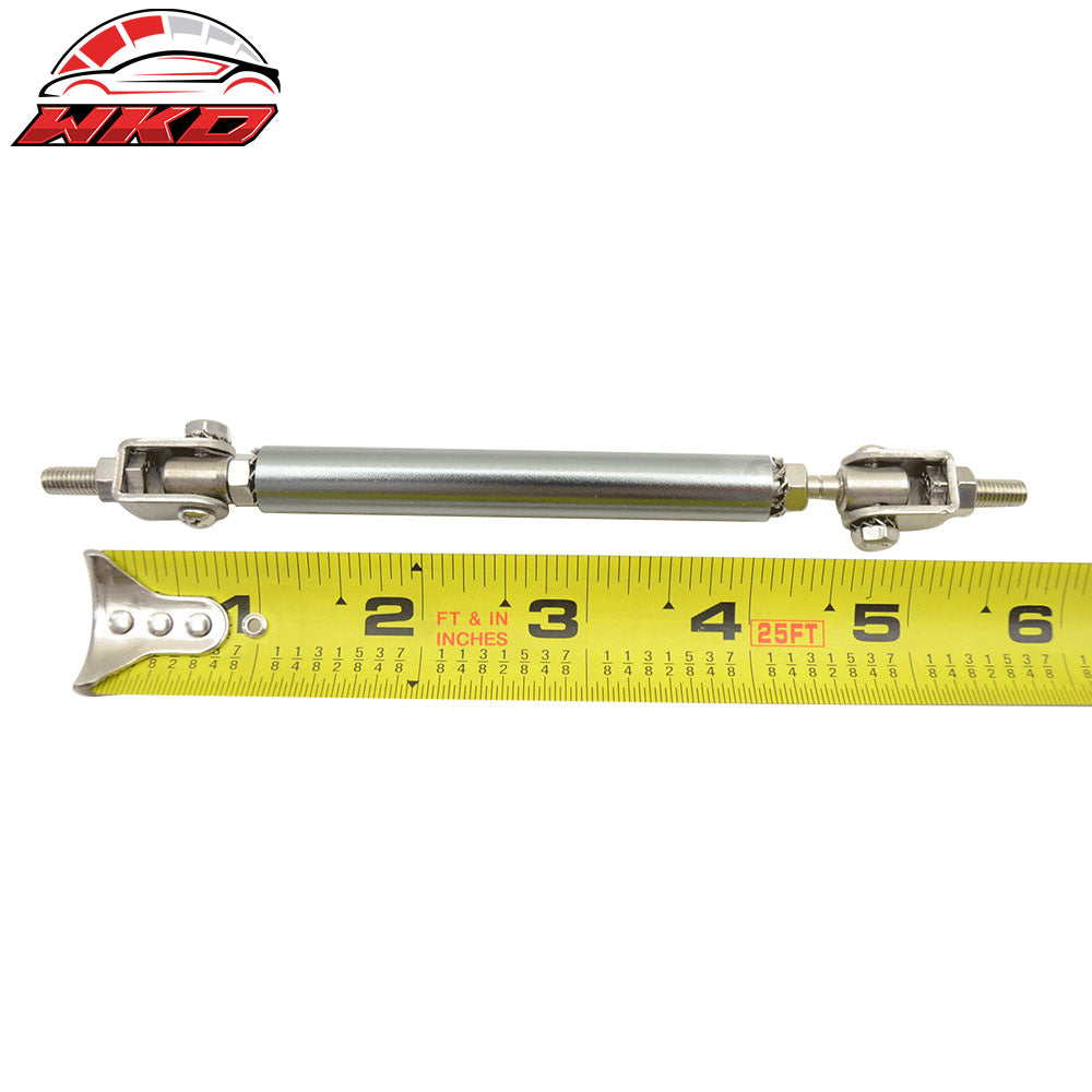 2PCS Universal Gunmetal Sanded Adjustable 5.5-8 Inch Front Bumper Lip Strut Rod
