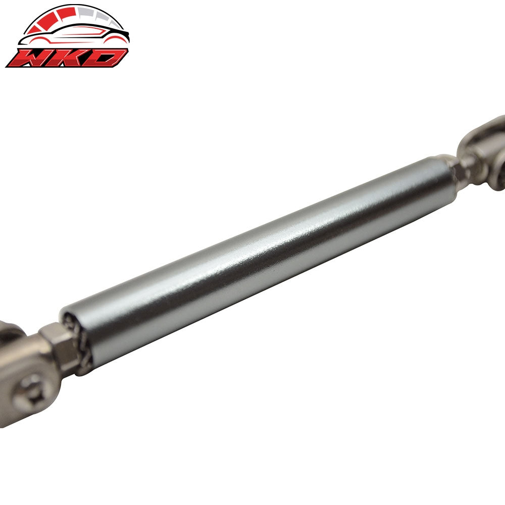 2PCS Universal Gunmetal Sanded Adjustable 5.5-8 Inch Front Bumper Lip Strut Rod