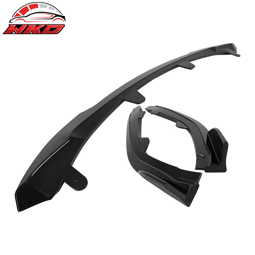 Fits 22-25 Toyota Corolla Auris E210 Hatchback 3PCS Front Bumper Lip Gloss Black