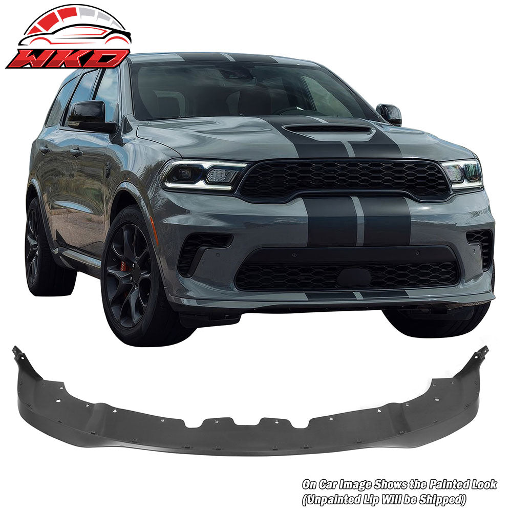 Fits 21-25 Dodge Durango Front Bumper Lip Matte Black 5PC Spoiler Chin Splitter