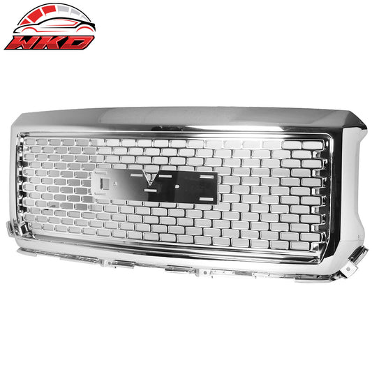 14-15 GMC Sierra 1500 Vertical Style Chrome Front Bumper Mesh Grille ABS | Wholesale