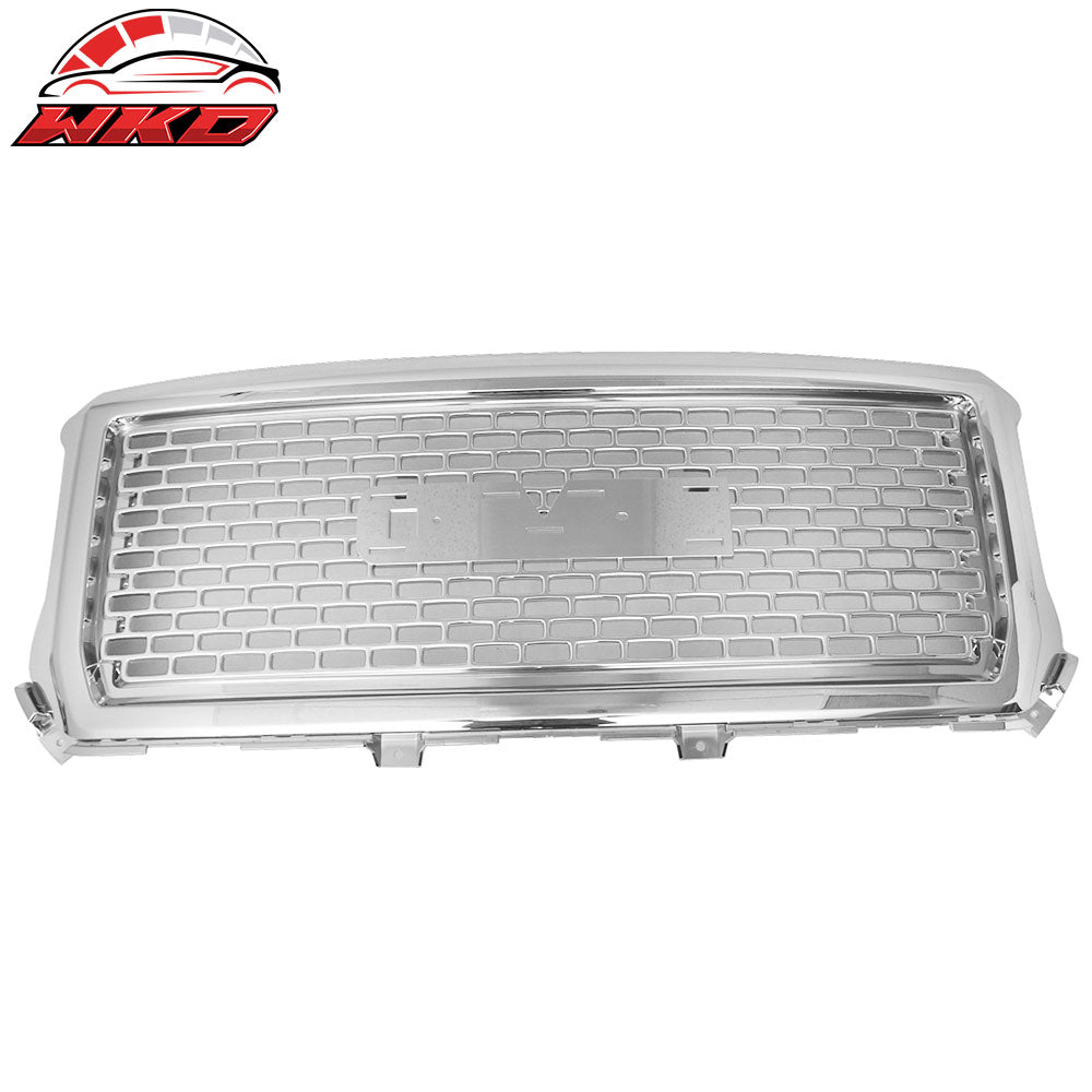 Fits 14-15 GMC Sierra 1500 Vertical Style Chrome Front Bumper Mesh Grille ABS