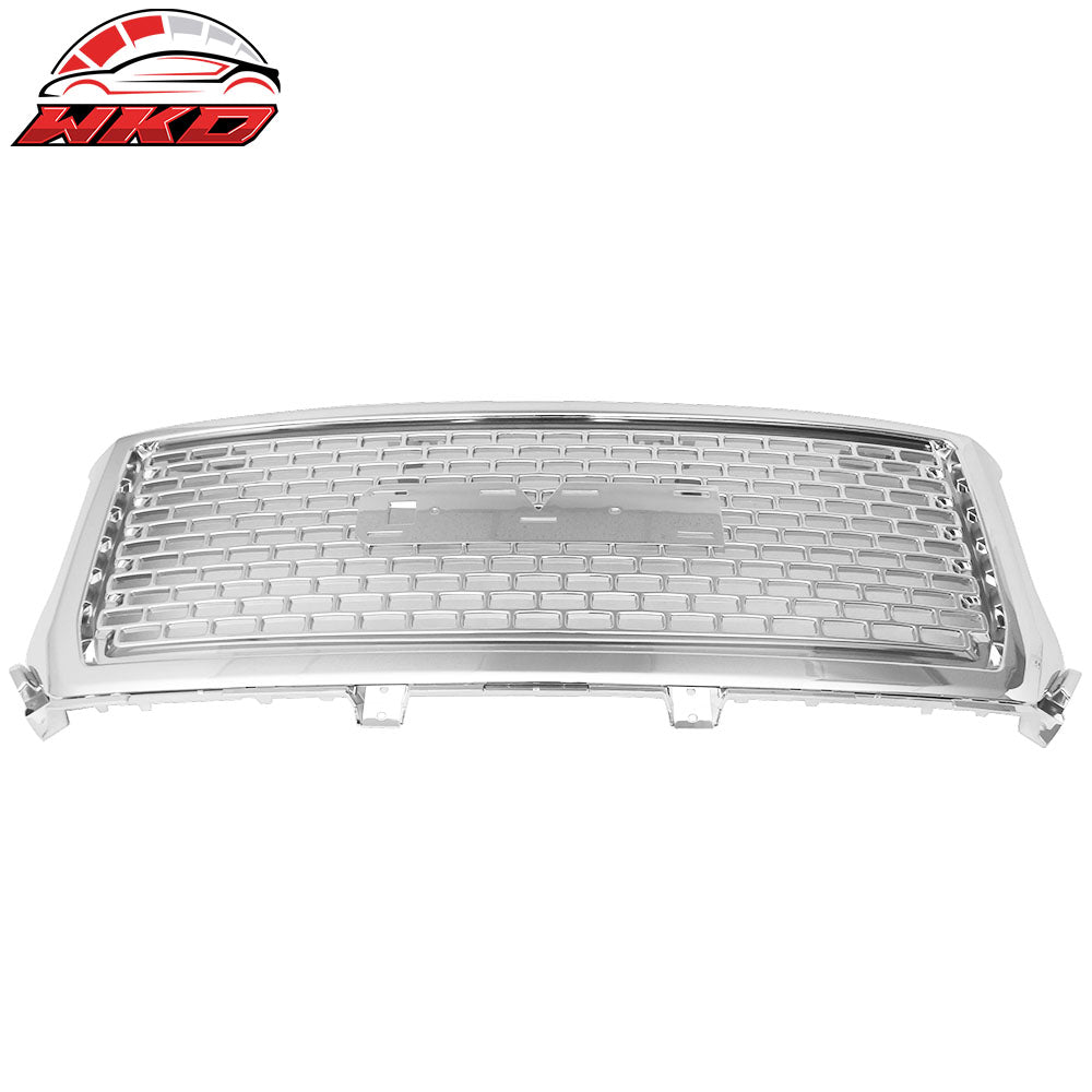 Fits 14-15 GMC Sierra 1500 Vertical Style Chrome Front Bumper Mesh Grille ABS