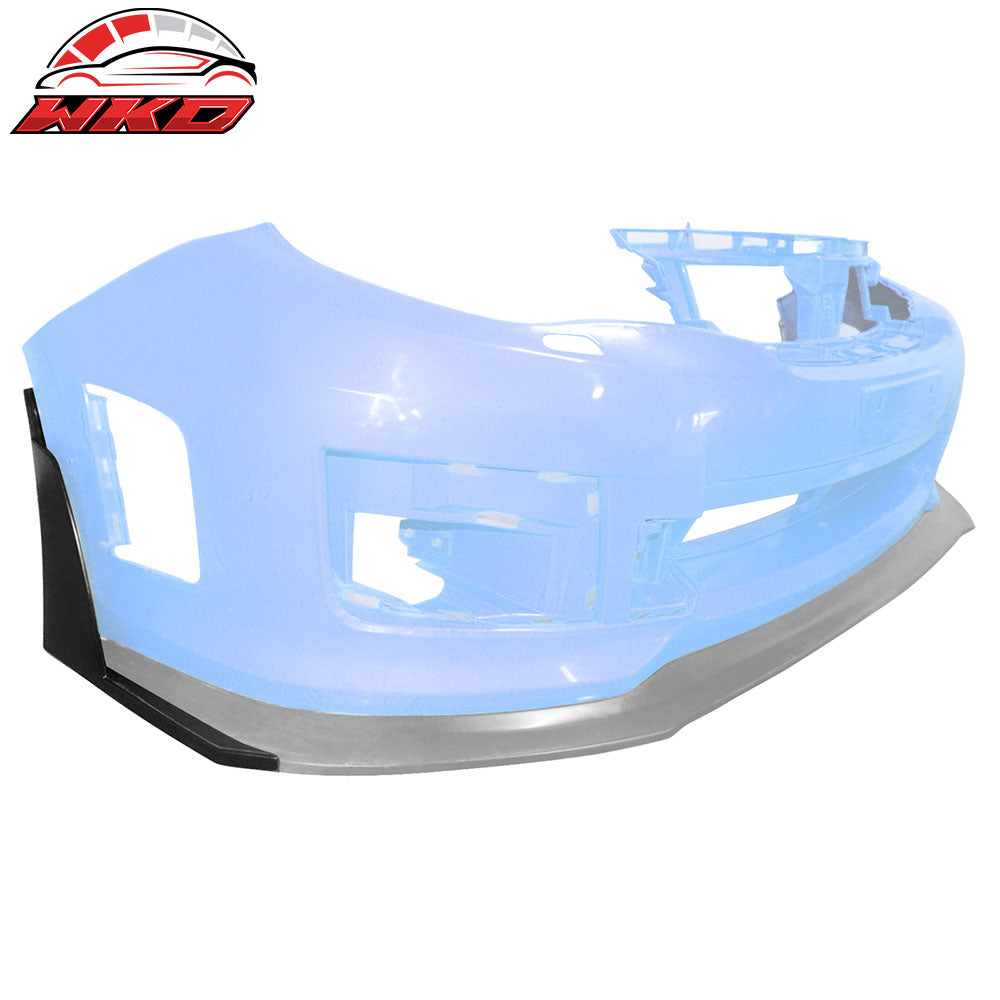 Fits 11-14 Subaru WRX STI Front Bumper Splitters Winglets Ikon V6 Style PU 2PCS