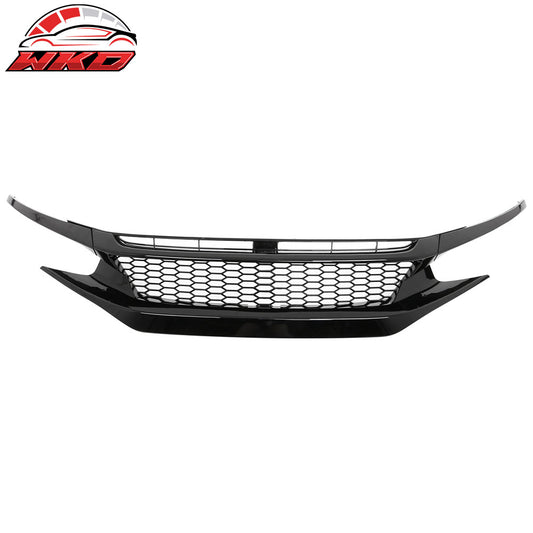 19-21 Honda Civic Sedan Honeycomb Gloss Black Front Bumper Upper Grille ABS | Wholesale
