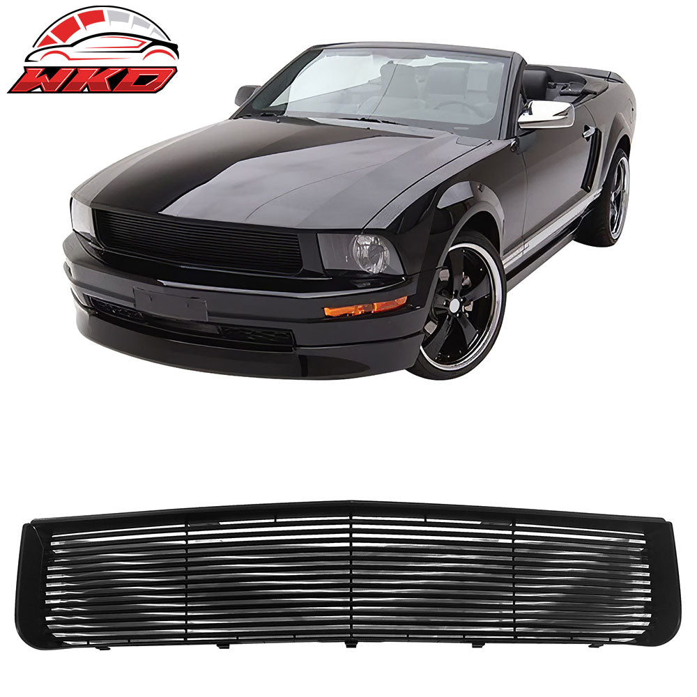 Fits 05-08 Ford Mustang V6 Performance Style Front Bumper Upper Grille Unpainted