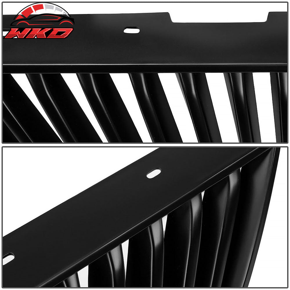 Fits 99-04 Ford Mustang Vertical Style Front Bumper Upper Grille ABS Unpainted