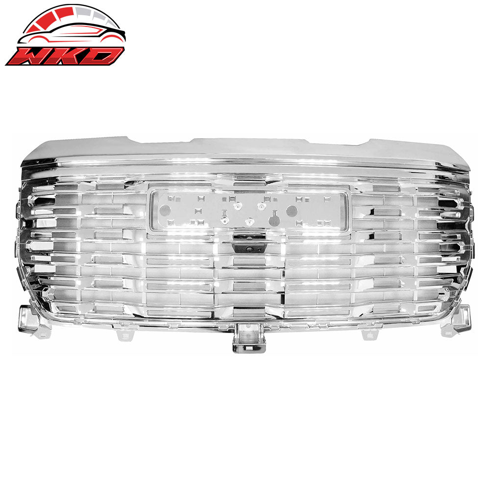 22-24 GMC Sierra 1500 Denali Style Front Bumper Upper Hood Grille Chrome | Wholesale