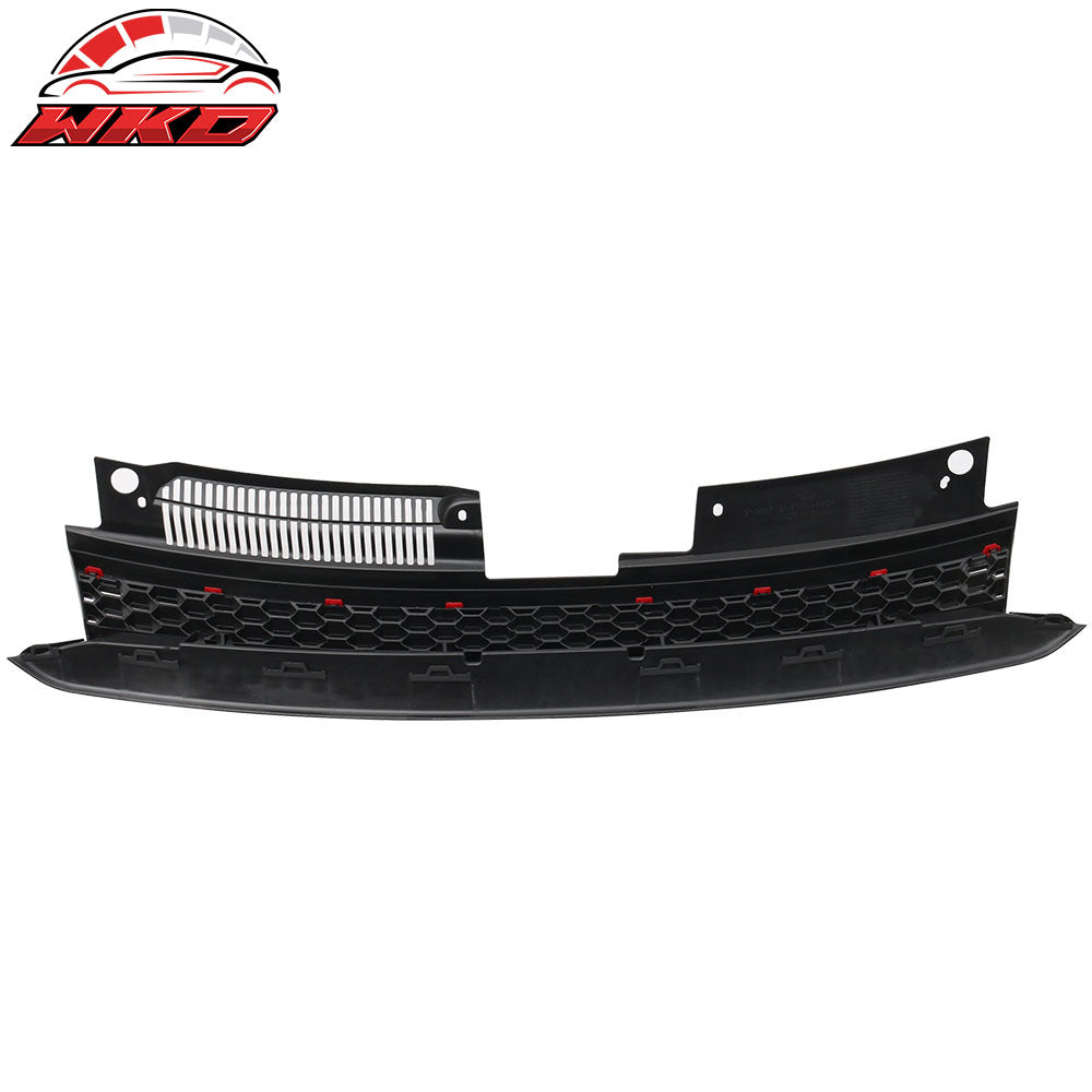 Fits 10-14 VW Golf 6 MK6 GTI Style Front Bumper Upper Grille Black W/Red Trim