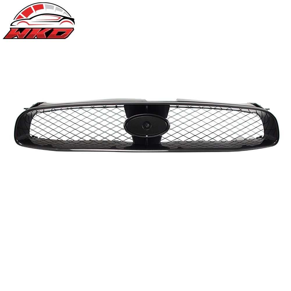 2004-05 Subaru Impreza 4DR STI Style Front Bumper Upper Grille Gloss Black ABS | Wholesale