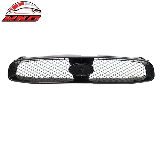 2004-05 Subaru Impreza 4DR STI Style Front Bumper Upper Grille Gloss Black ABS | Wholesale