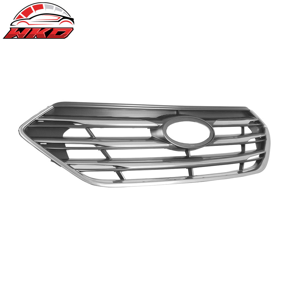 Fits 17-18 Hyundai Santa Fe Sport Front Bumper Upper Grille Cover ABS - OE Style
