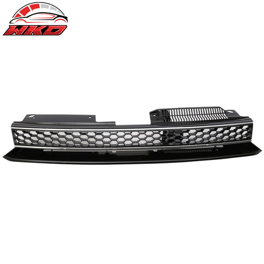 10-14 VW Golf 6 MK6 GTI Style Front High Bar Black Chrome Trim Grille - ABS | Wholesale