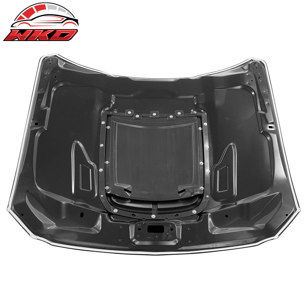 Fits 15-17 Ford Mustang GT500 Style Aluminum Front Hood Cover Air Vent Unpainted