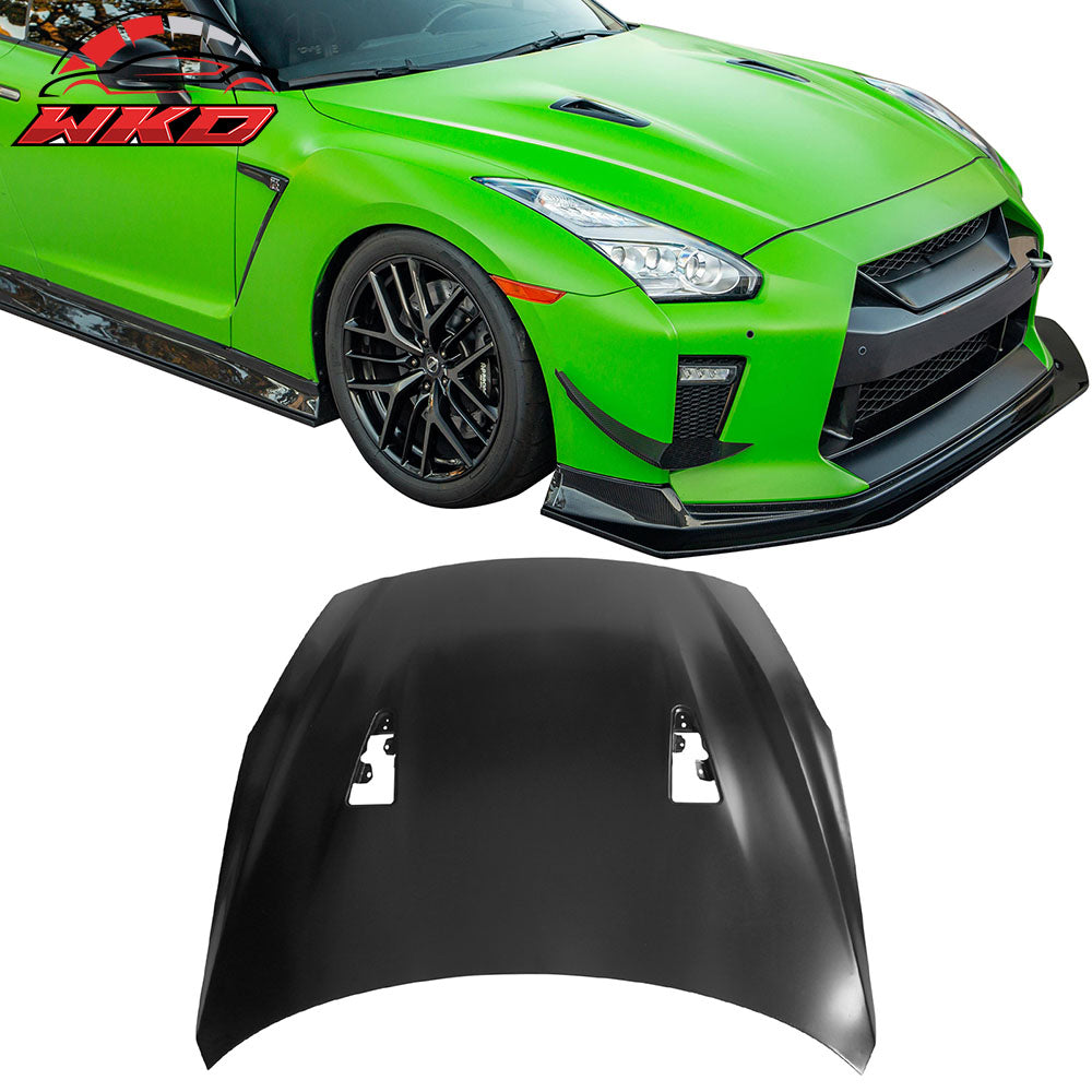 Fits 09-24 Nissan R35 GTR Facelift Style (17+) Front Hood Replacement - Aluminum