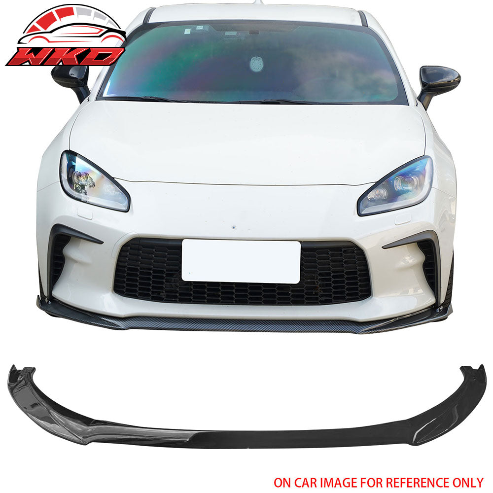 Fits 22-26 Toyota GR86 Front Bumper Lip IKON Spoiler Gloss Black Chin Splitter
