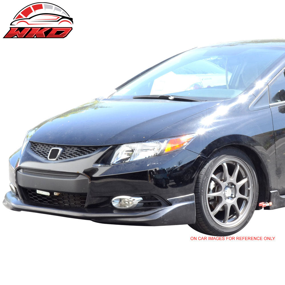 Fits 12-13 Civic Coupe MD Front Lip Painted #NH731P Crystal Black Pearl